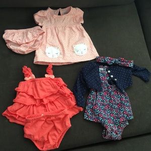 3 newborn baby girl dresses